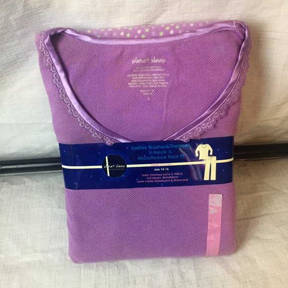 Planet Sleep PJ's  Microfleece Purple 14-16 - Picture 1 of 6